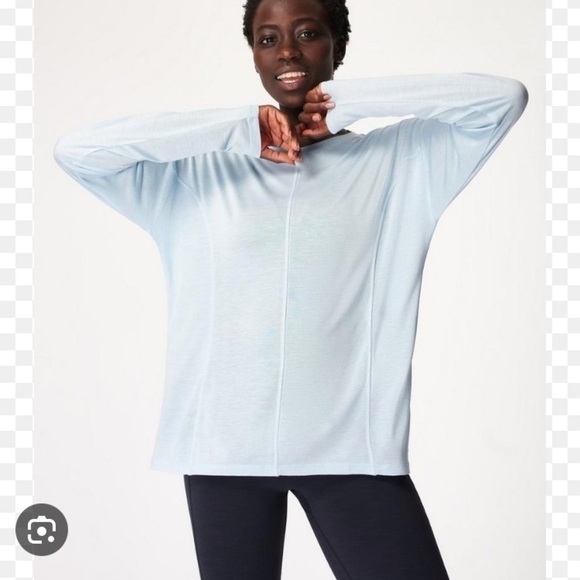 Sweaty Betty Exalt Long Sleeve Top Air Blue‎ size XS - Picture 1 of 15